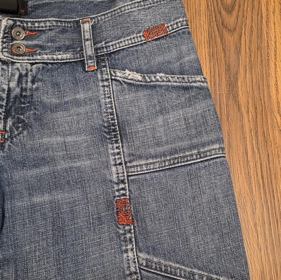 Diesel Womens Vintage Mid-Rise Pin Tuck Flare Jeans Size 30 Y2K Paneled Workwear - Picture 8 of 14